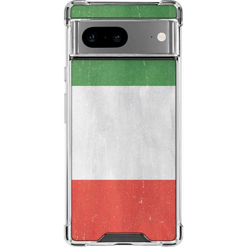 Italy Flag Distressed Google Pixel 8 Clear Case